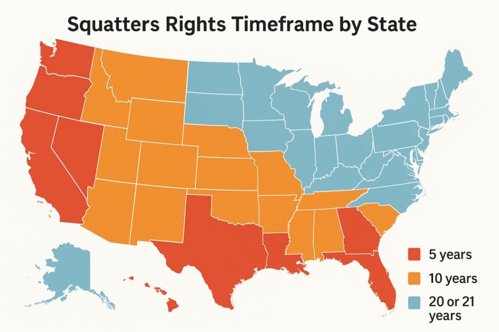 Squatters Rights Timeframe by State